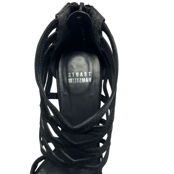 Stuart Weitzman Black Platform Strappy Sandals!! - Picture 7 of 8